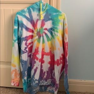 Ivory Ella Oversized Tie Dye Hoodie